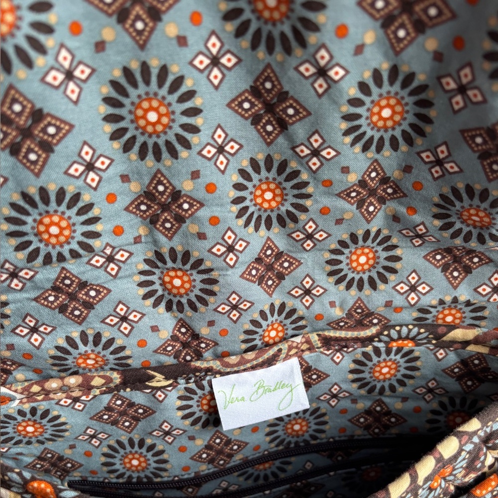 EUC Vera Bradley Canyon Print Purse | Brown Adjustable Crossbody Shoulder Bag - Picture 5 of 16